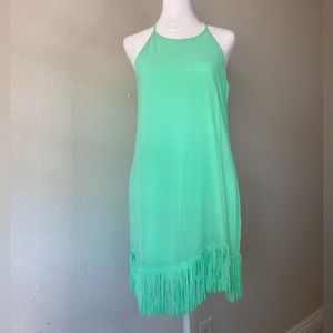 NWT- Mint fringe dress